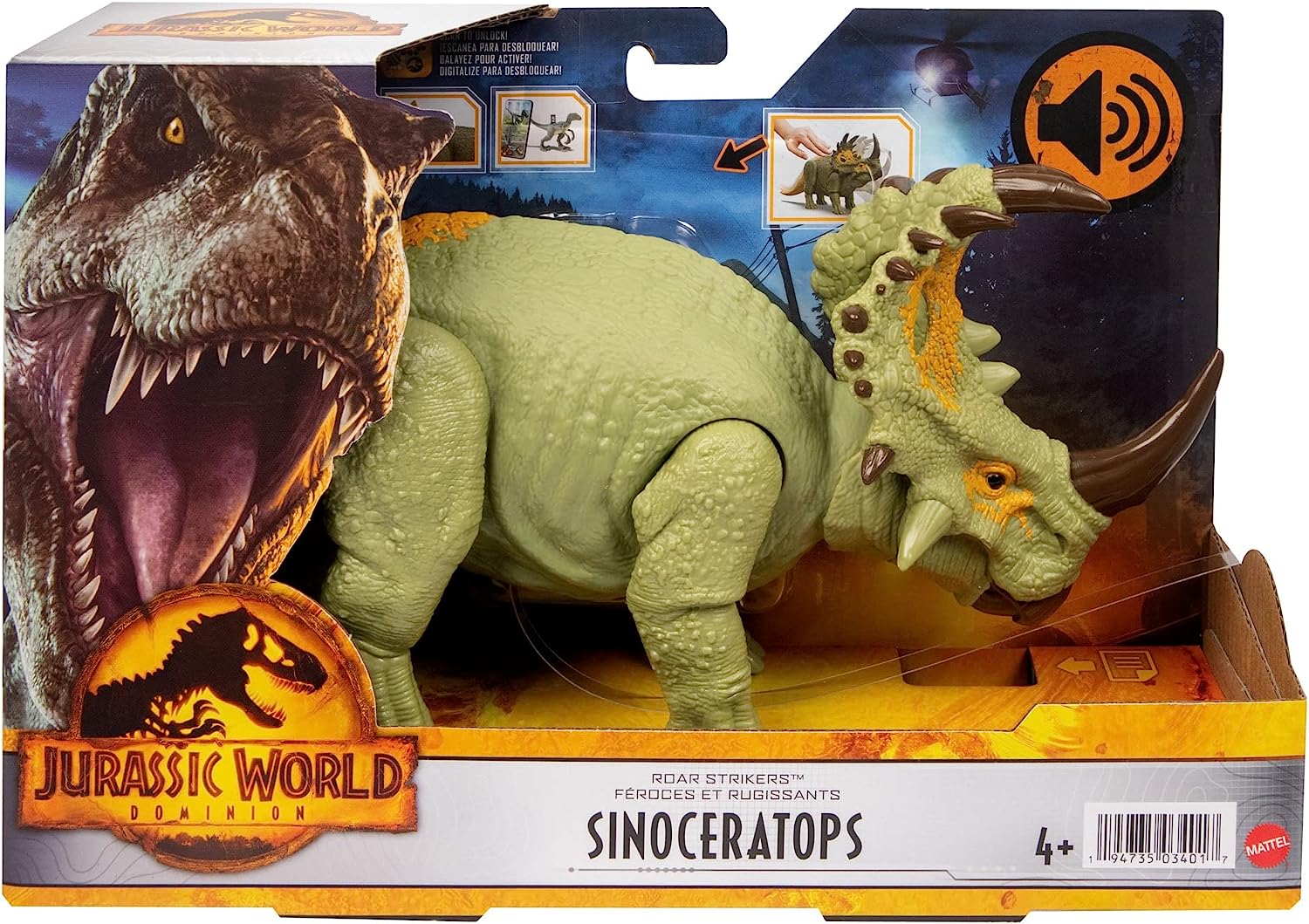 Jurassic World SINOCERATOPS Ruge Y Ataca Dinosaurio Juguete