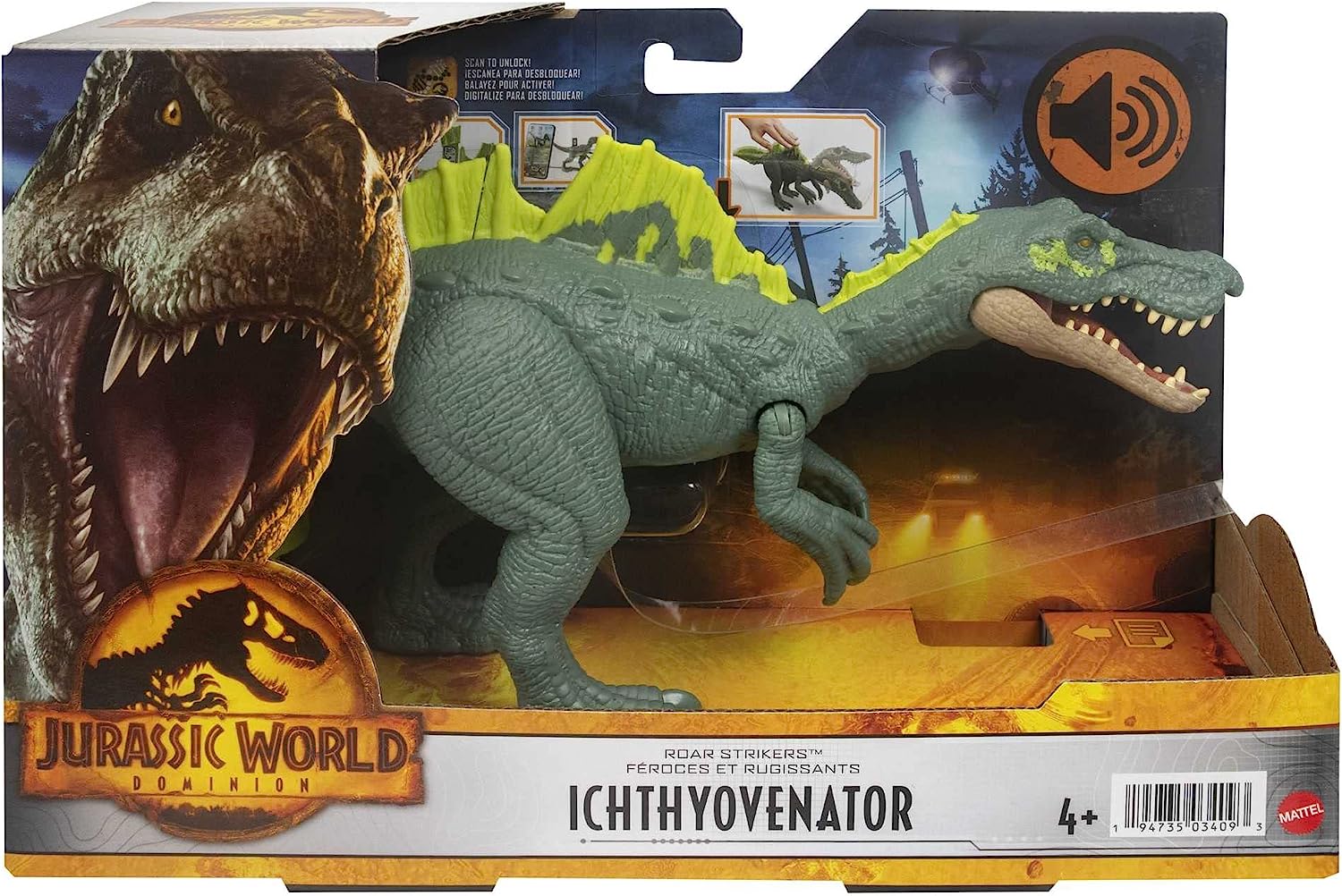 Jurassic World Ichthyovenator Ruge Y Ataca Dinosaurio