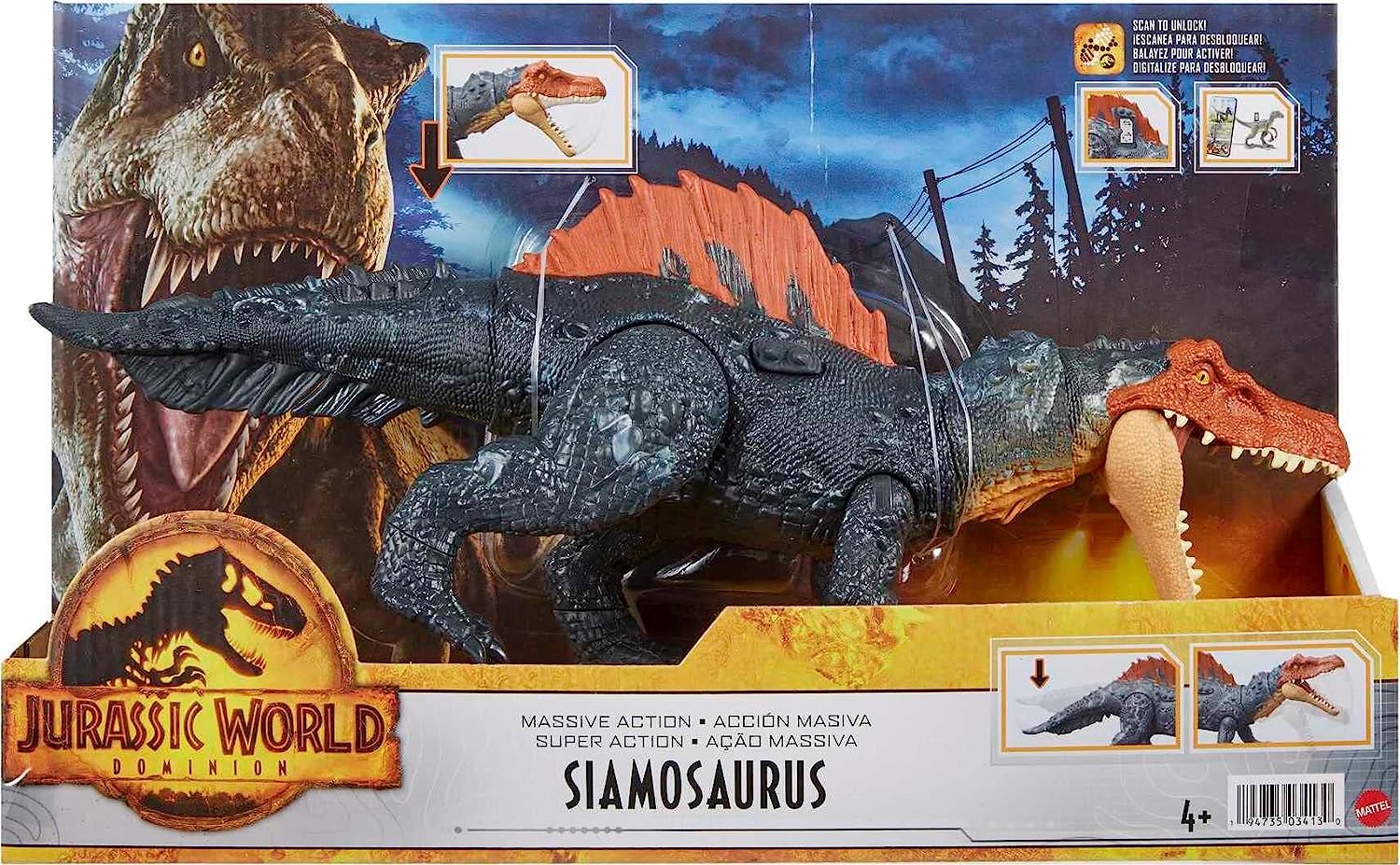 Jurassic World Dinosaurio Siamosaurus Acción Masiva