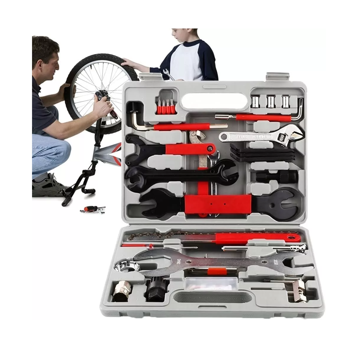 Kit Herramientas Bicicleta Reparacion De Multifunción 50pzs