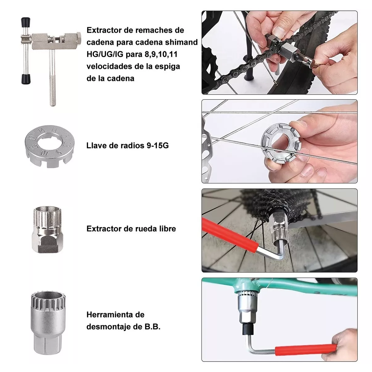 Kit Herramientas Bicicleta Reparacion De Multifunción 50pzs