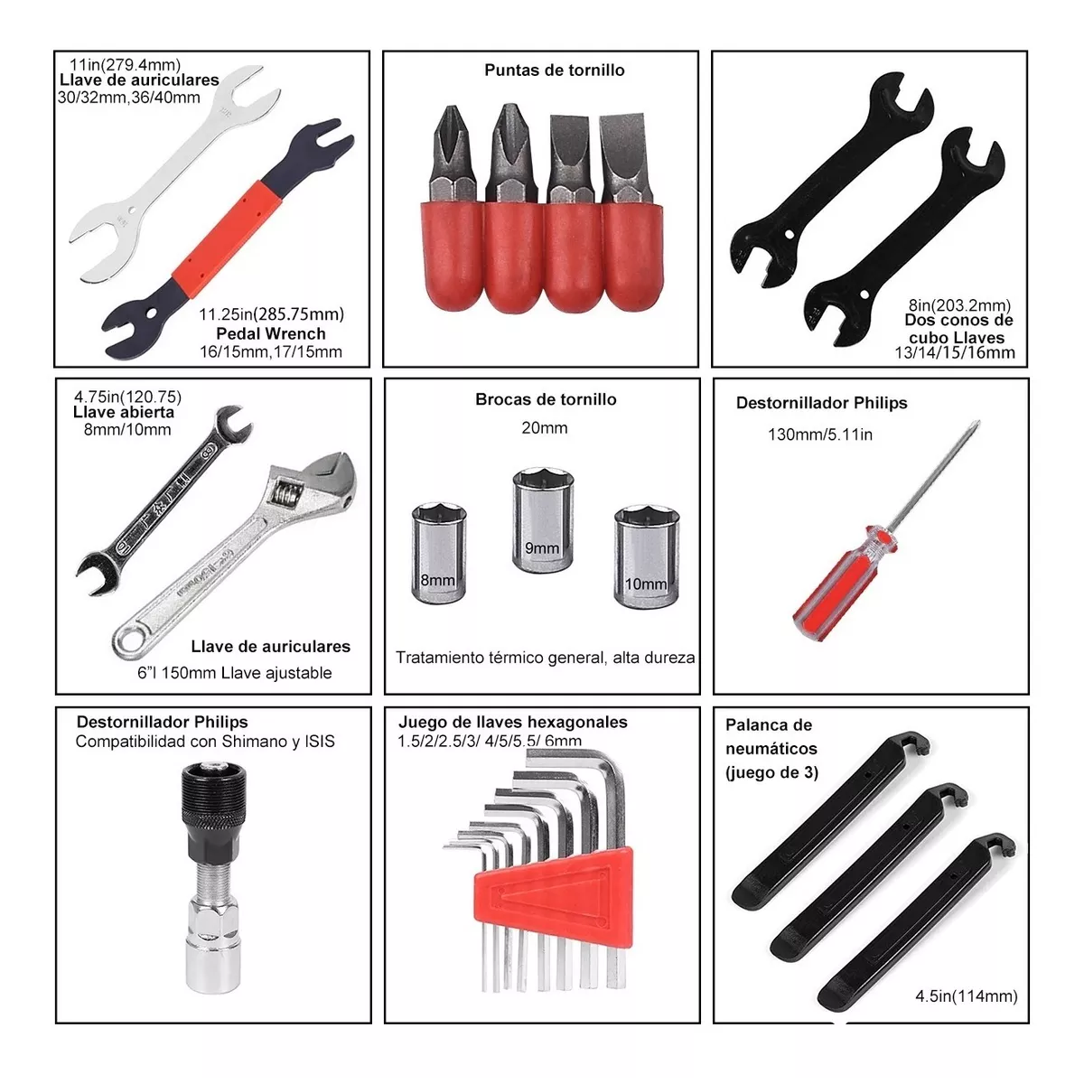 Kit Herramientas Bicicleta Reparacion De Multifunción 50pzs