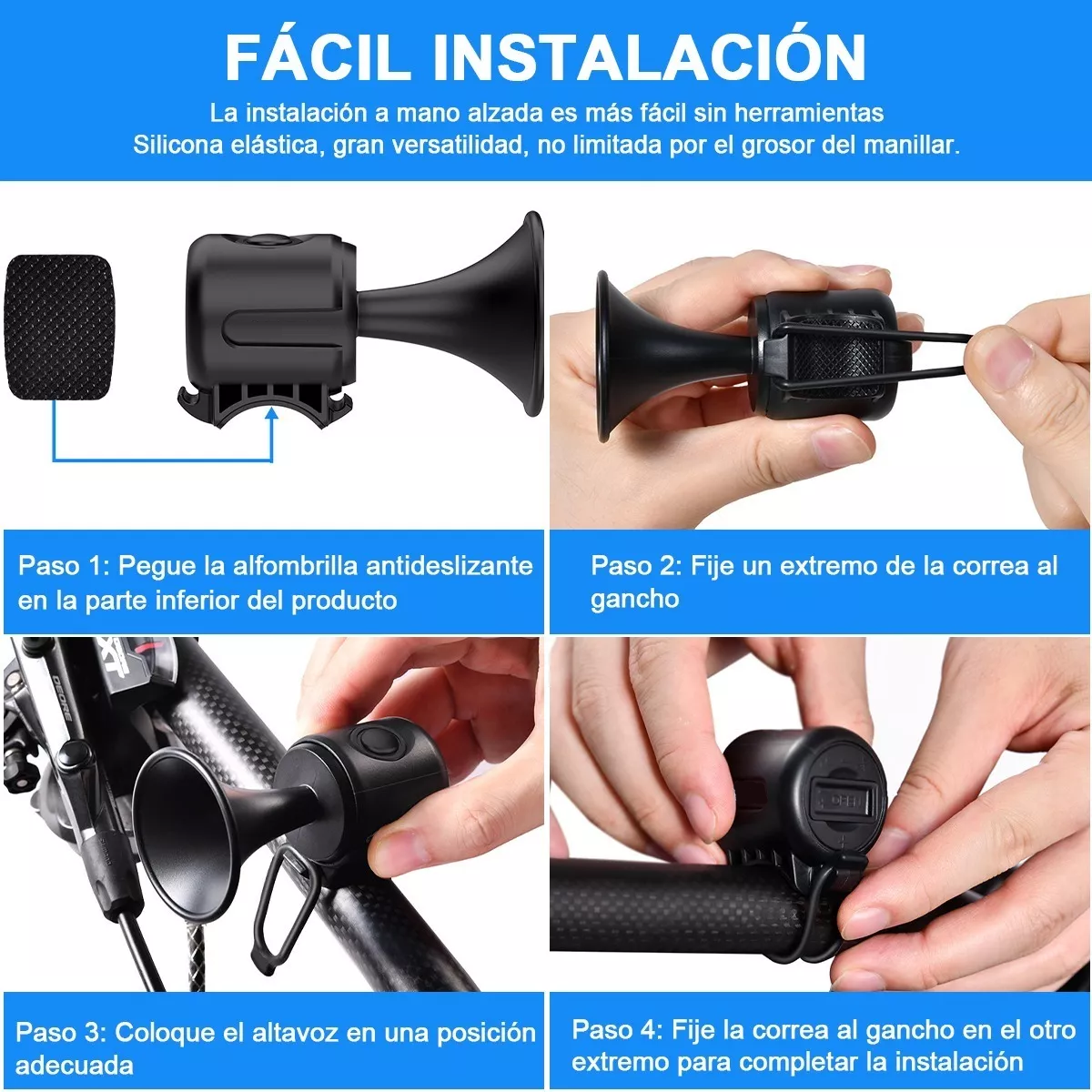 Campana Bocina Eléctrica Bicicleta Impermeable Volumen Alto