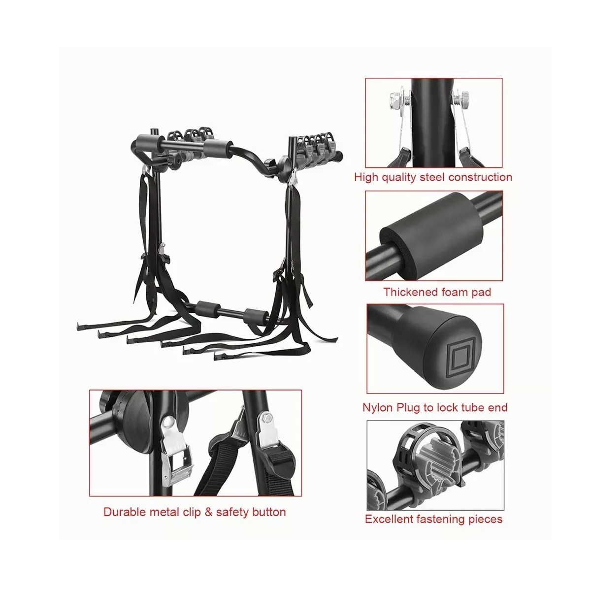 Porta Bicicleta Suspendido Para Auto De Coche 3 Bicicleta