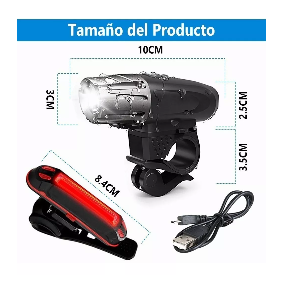 Luces Delanteras Y Traseras De Bicicleta, Linterna Ipx5