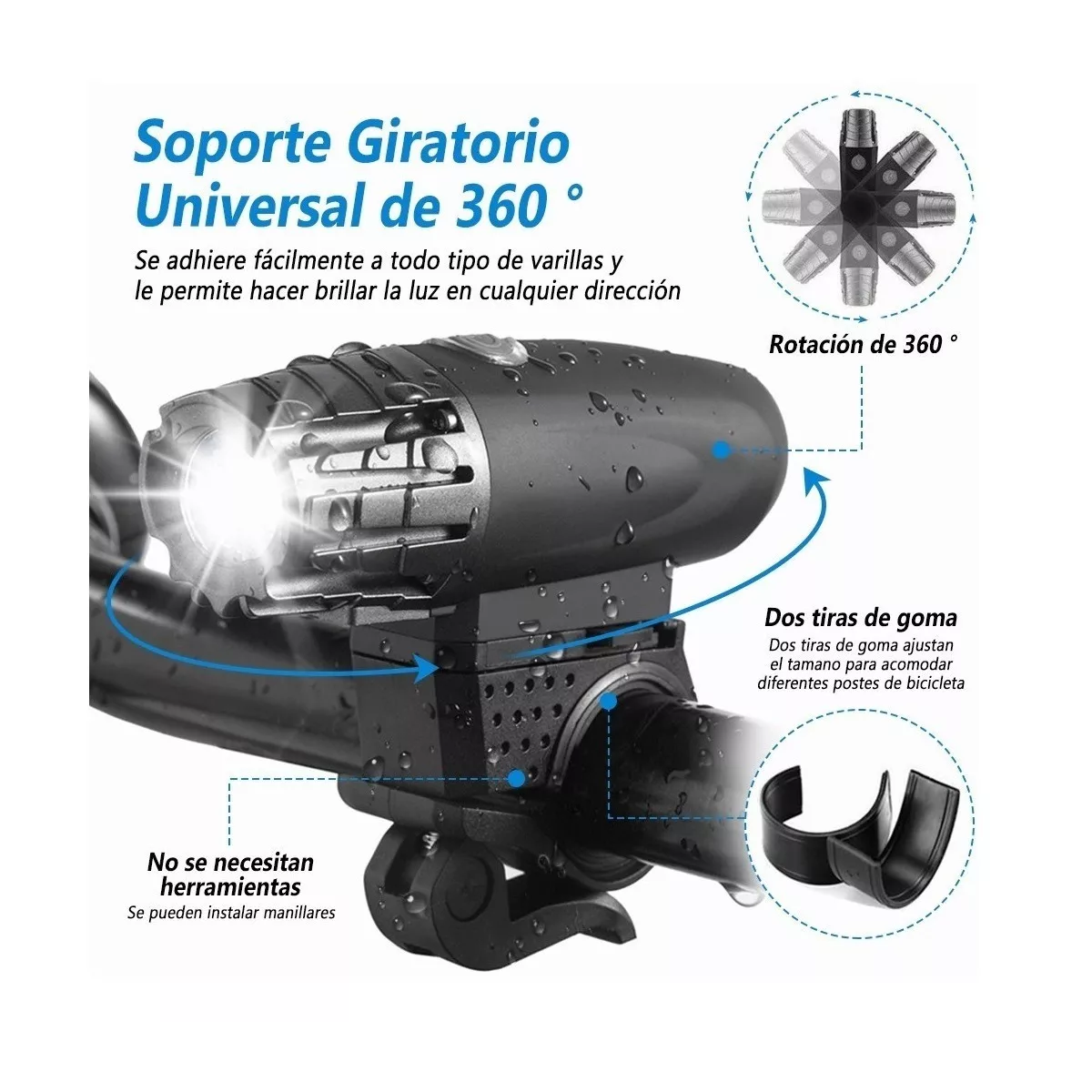 Luces Delanteras Y Traseras De Bicicleta, Linterna Ipx5
