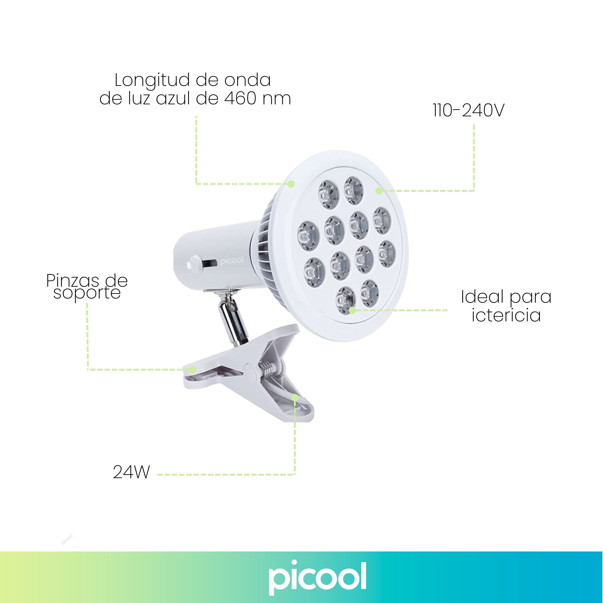 Lampara De Luz Azul Para Cuidado Del Bebe Cunero Ictericia