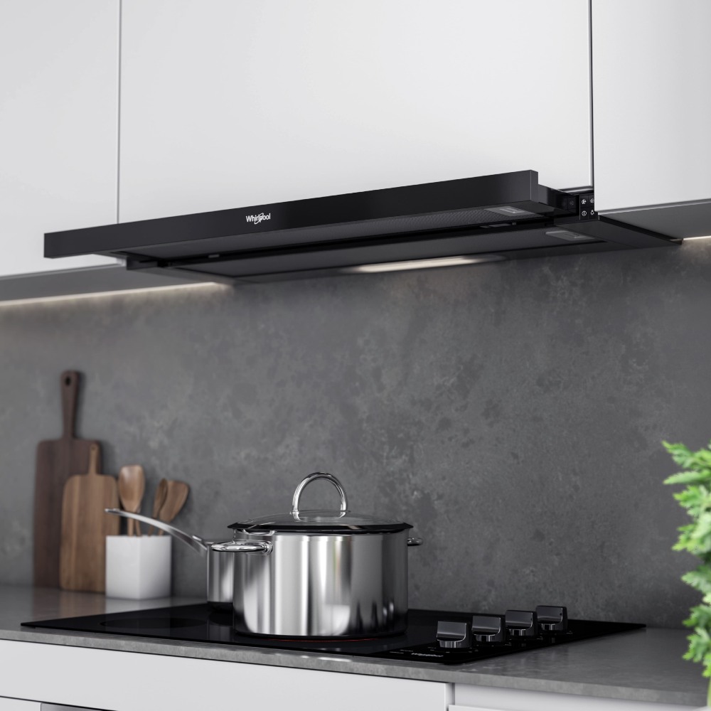 Campana Telescópica Retractil 90cms Whirlpool WHT9030B Negro