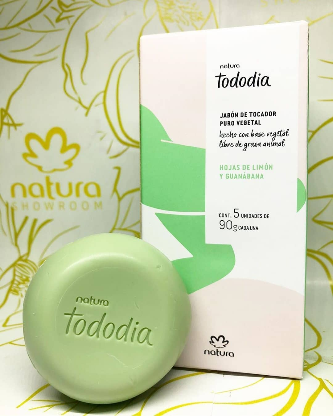 Jabones de Tocador Hojas de Limón y Guanabana 5 piezas de 90g Tododia Natura