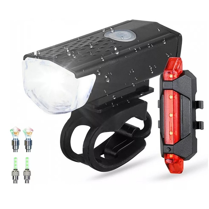 Luces Bicicleta Delantera Y Trasera Linterna Impermeabl Ipx5