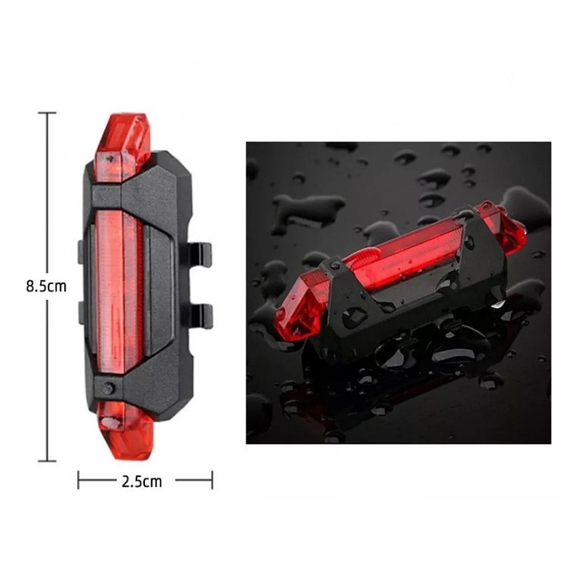 Luces Bicicleta Delantera Y Trasera Linterna Impermeabl Ipx5