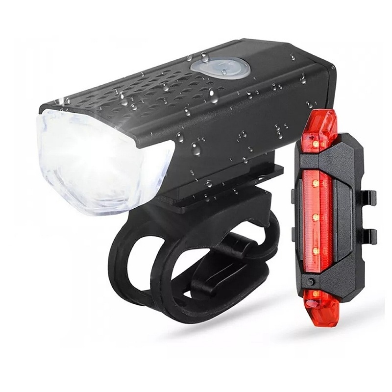 Luces Bicicleta Delantera Y Trasera Linterna Impermeabl Ipx5