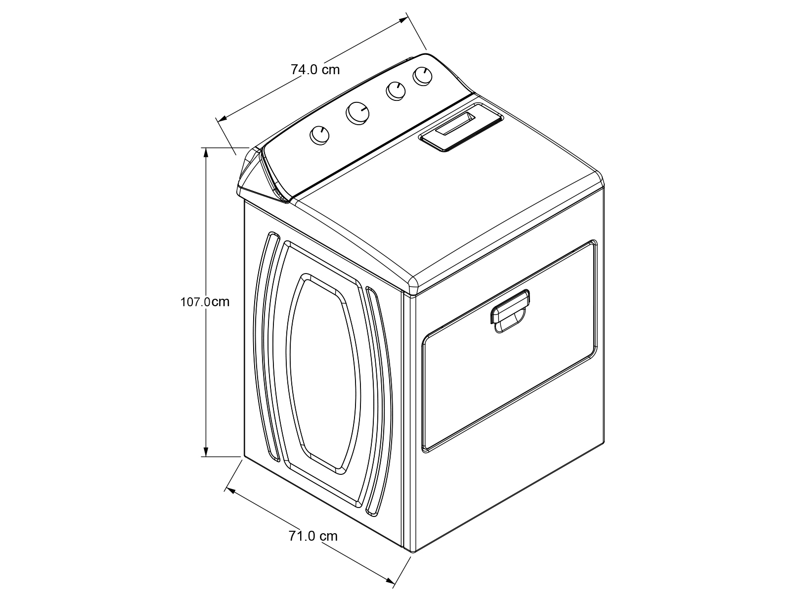 Secadora Carga Superior Eléctrica 21 kg Xpert Dry Sensor 7MWED2040JM Whirlpool