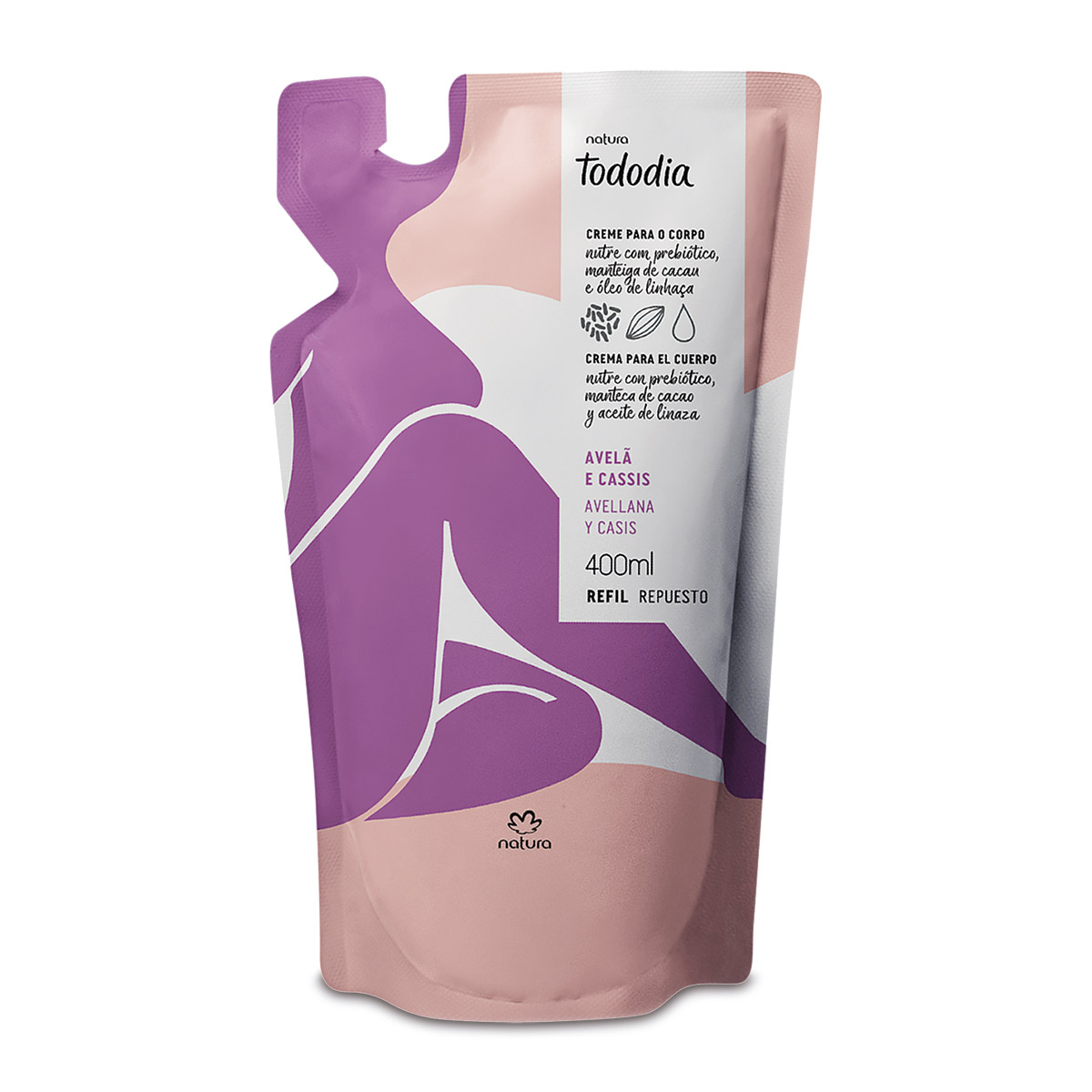 Repuesto Crema para el Cuerpo Avellana y Casis Tododia Natura 400ml