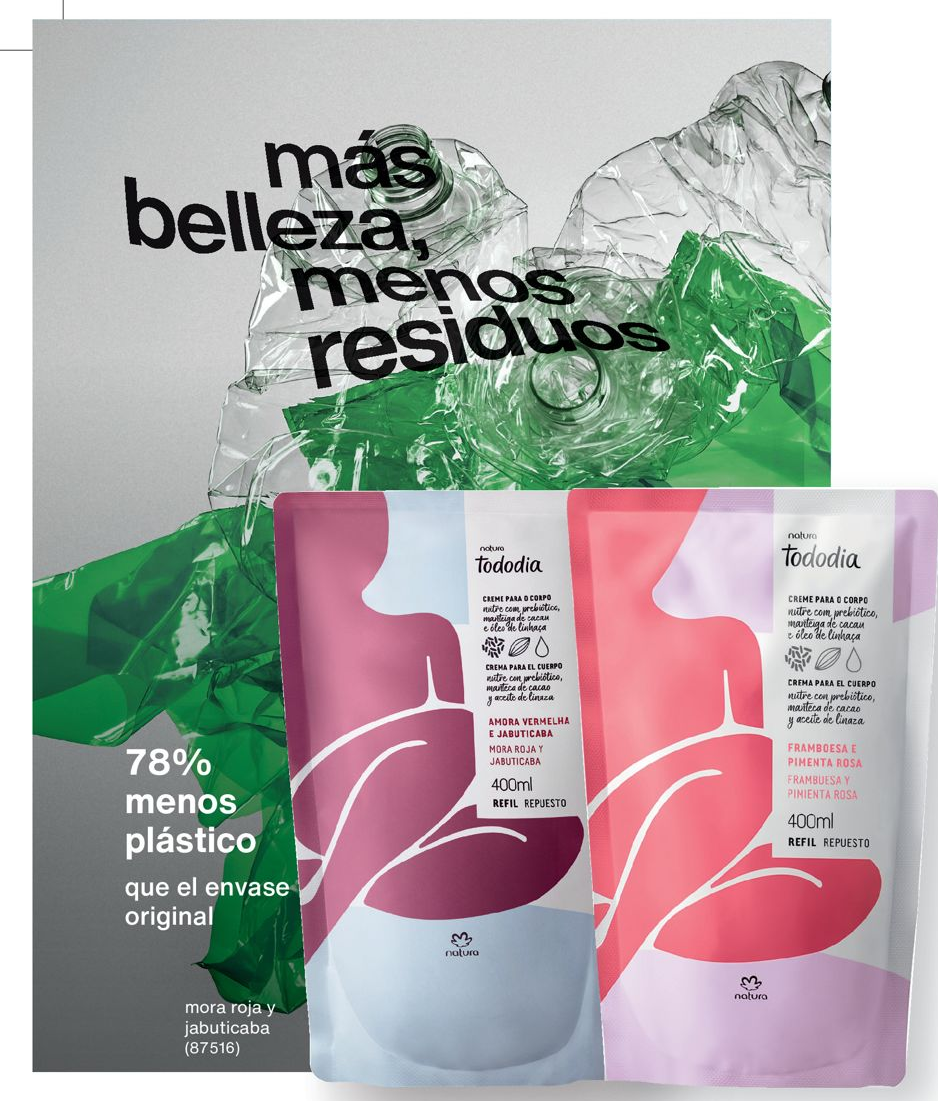 Repuesto Crema para el Cuerpo Avellana y Casis Tododia Natura 400ml