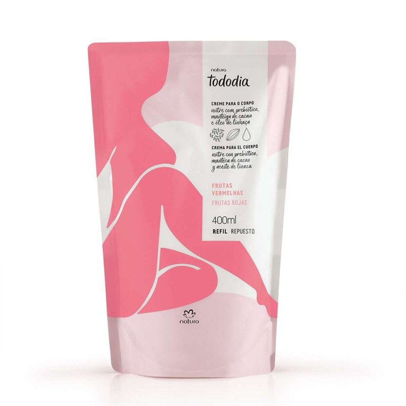 Repuesto Crema para el Cuerpo Frutas Rojas Tododia Natura 400ml 