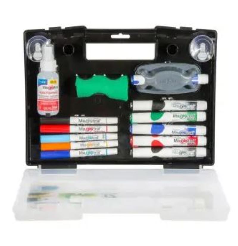 Marcador para Pizarrón Blanco Azor 669943 + Estuche + Accesorios