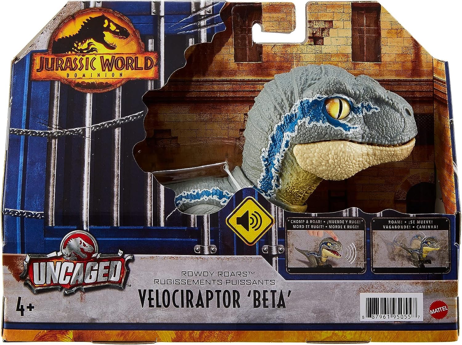 urassic World Dinosaurio de Juguete Roady Roars Velociraptor Beta Interactivo