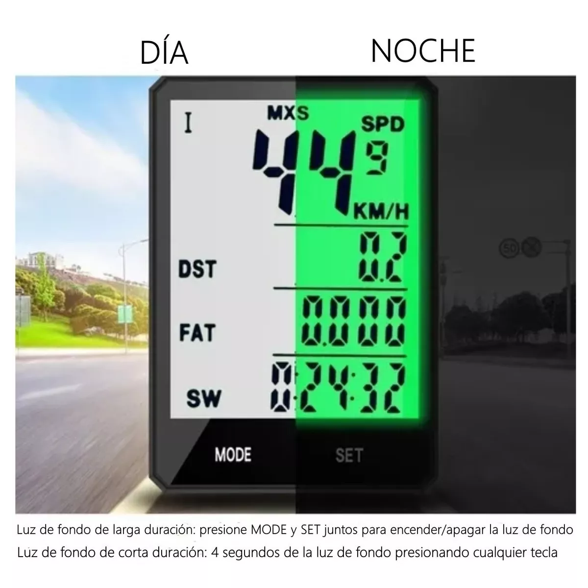 Velocímetro Odómetro Inalámbrico. Bicicletas. 2.8