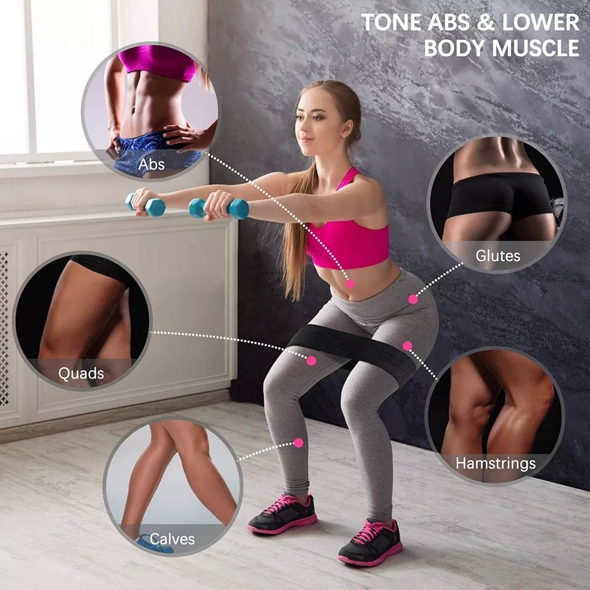 Bandas Elasticas Ejercicio  Ligas Resistencia Piernas