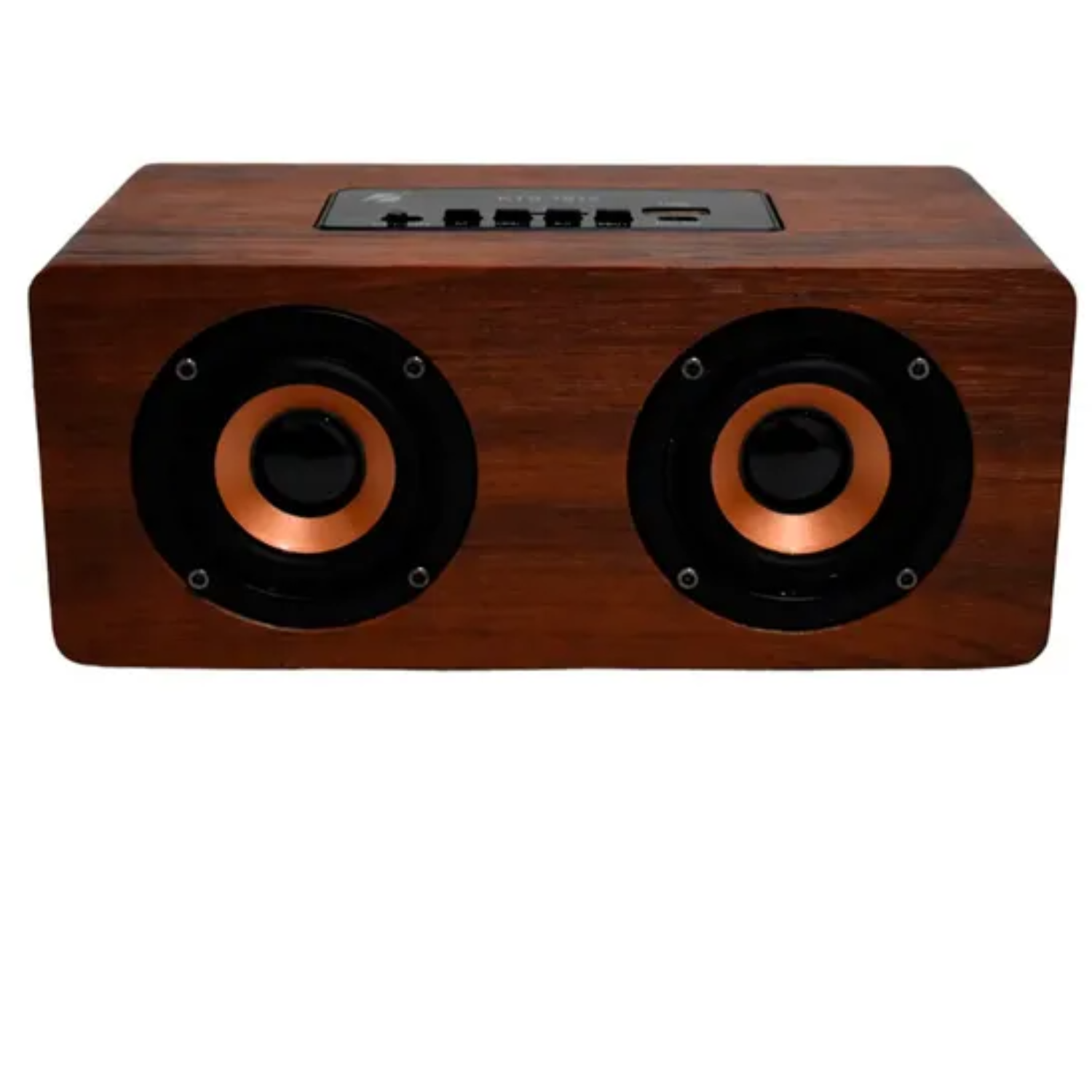 Bocina Marrón Vintage Bluetooth Tipo Madera