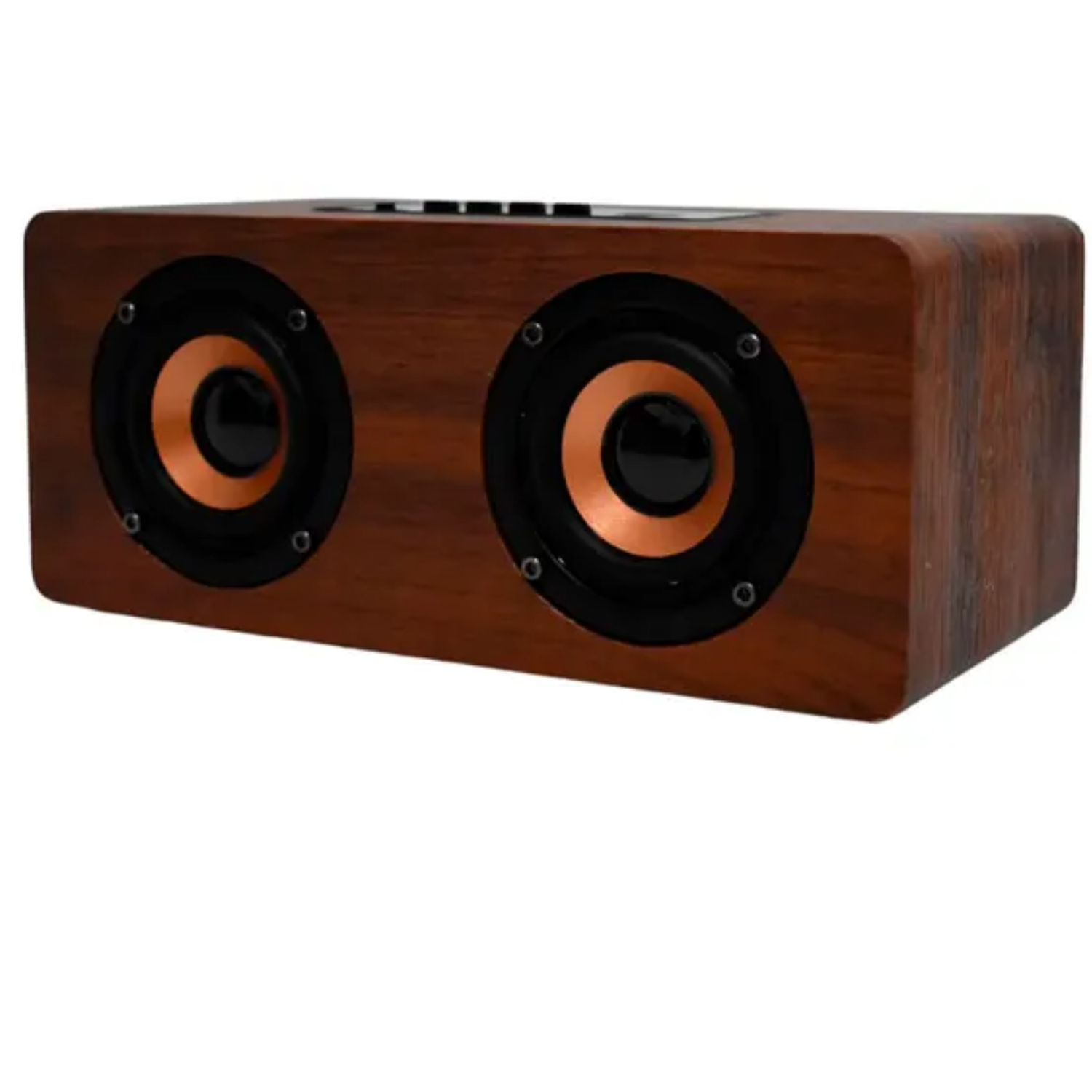 Bocina Marrón Vintage Bluetooth Tipo Madera