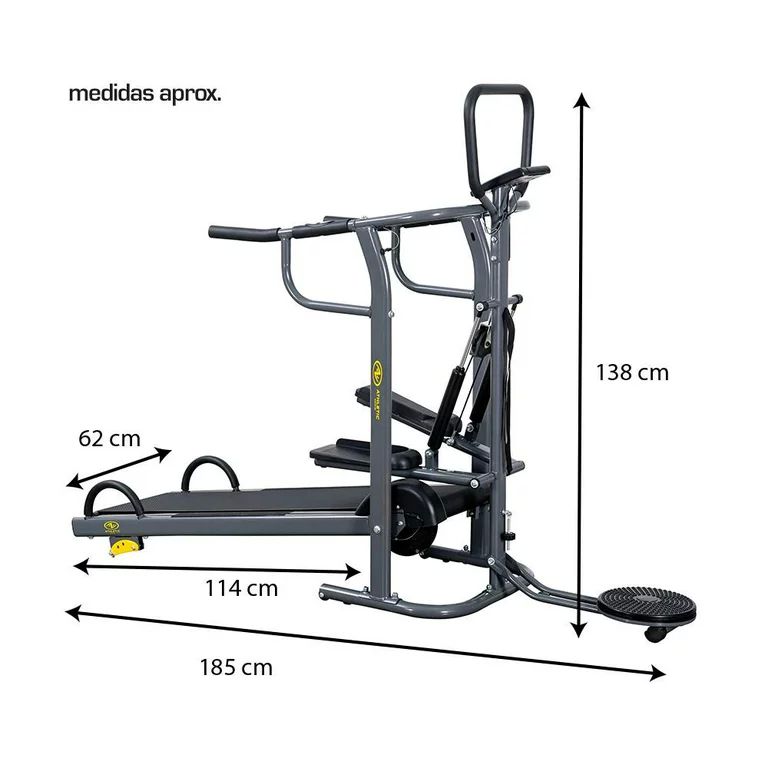 Caminadora manual 4 en 1 con escaladora