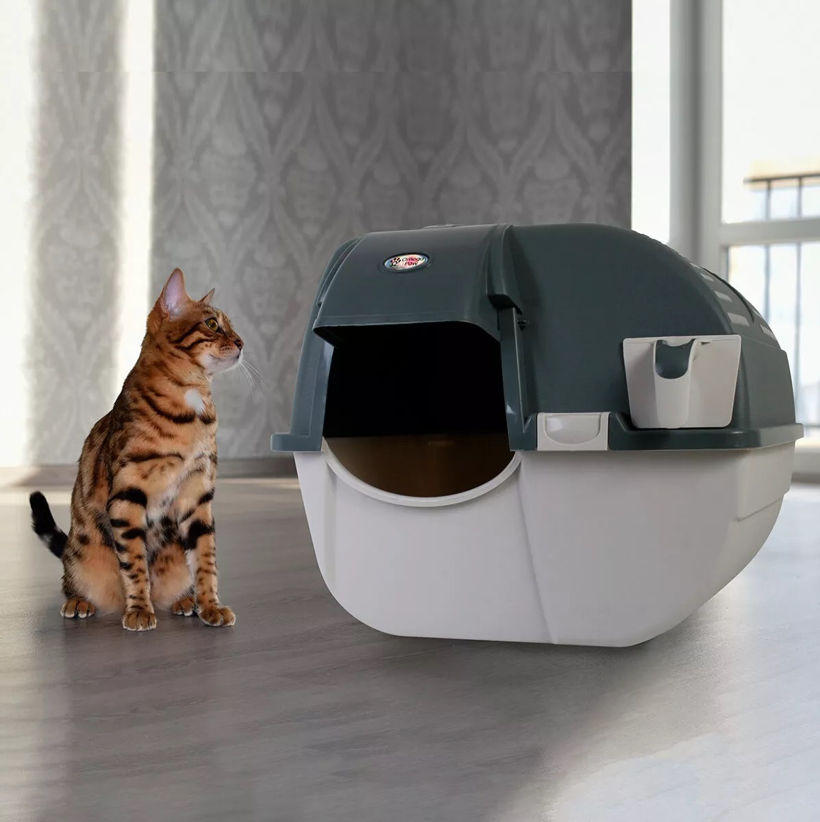 Caja de Arena Para Gato Autlimpiable Omega Paw Grande Arenero