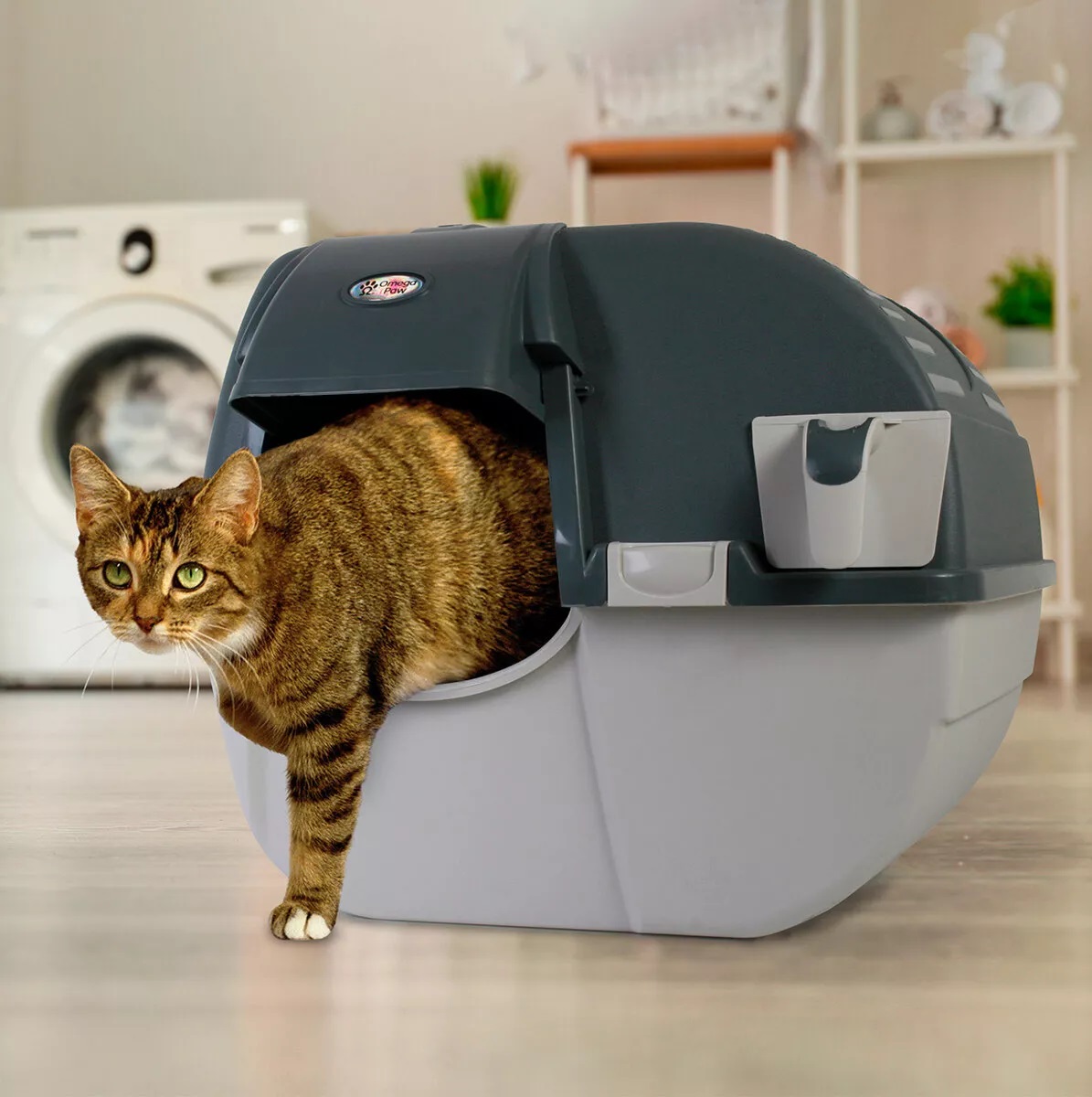 Caja de Arena Para Gato Autlimpiable Omega Paw Grande Arenero