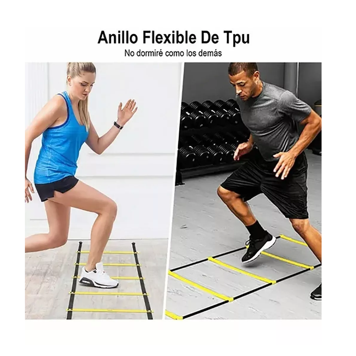 Kit Entrenamiento Deportes Platos Conos Escalera Agilidad 48 Pzas