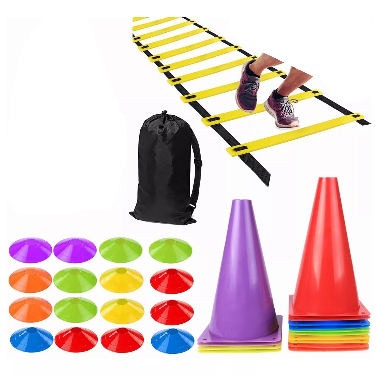 Kit De 14 Platos +14 Conos + 1 Escalera Para Coordinación