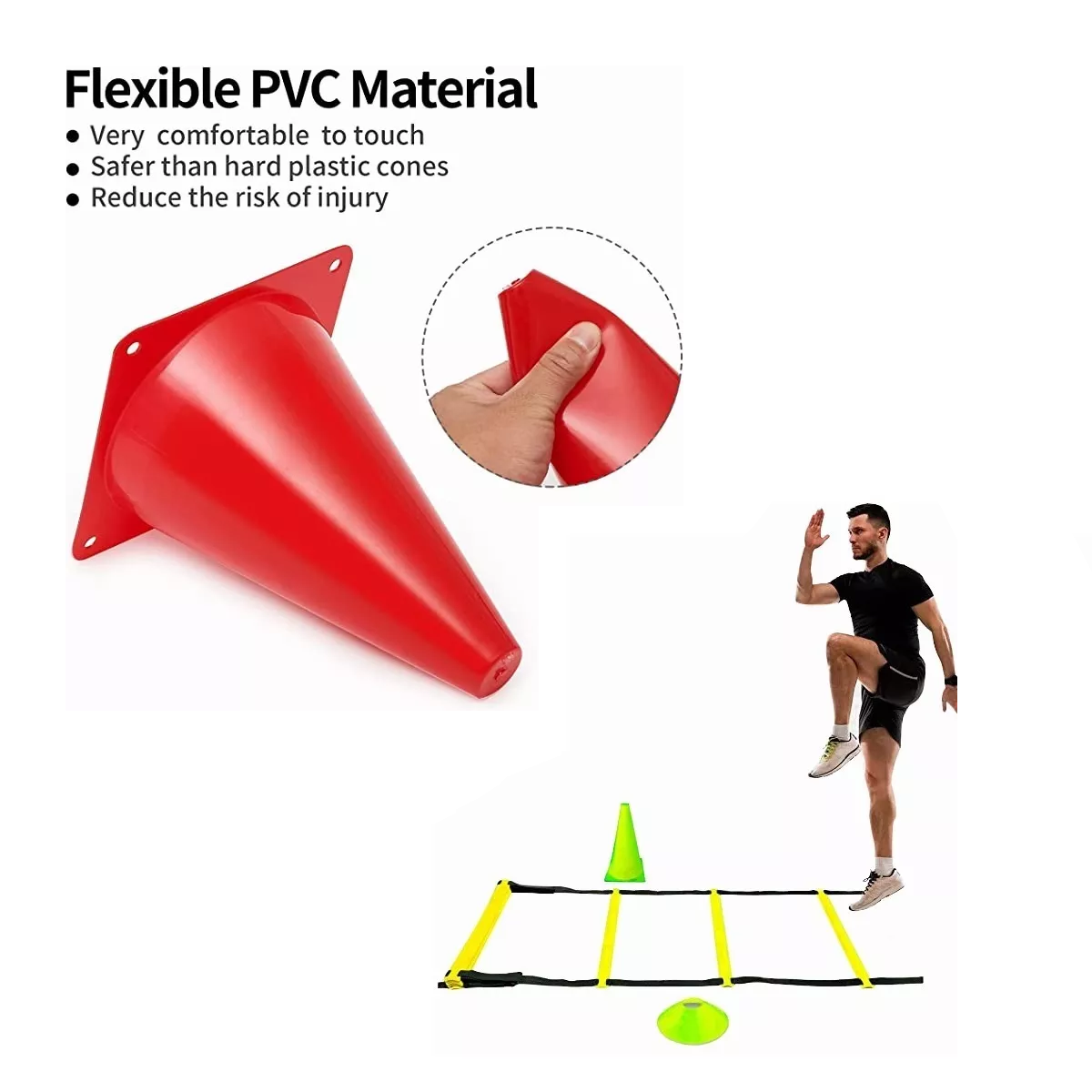 Kit De 14 Platos +14 Conos + 1 Escalera Para Coordinación