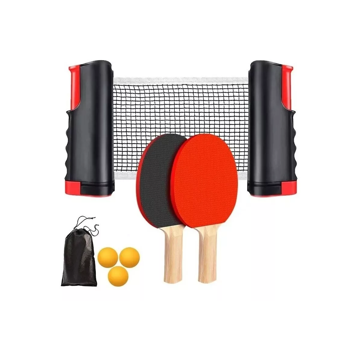 Juego De Paletas De Tenis De Mesa Rojo Para Ping Pong Ajusta