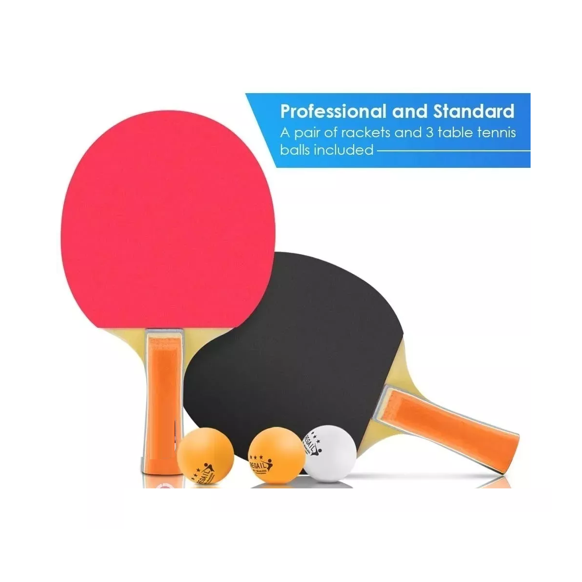 Juego De Paletas De Tenis De Mesa Rojo Para Ping Pong Ajusta