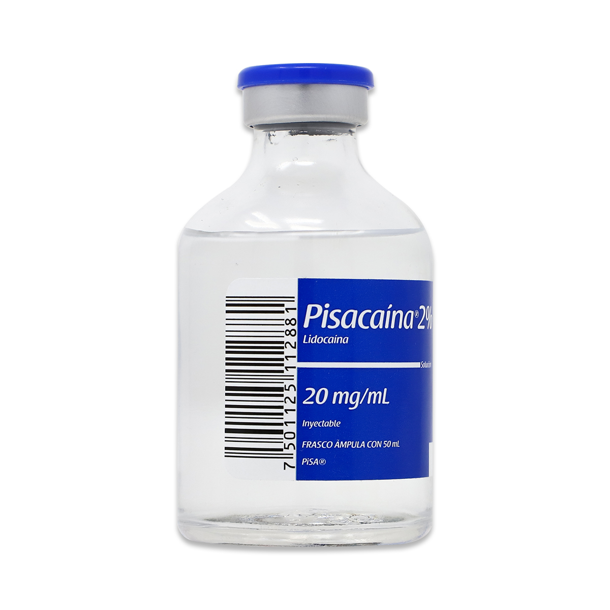 PISACAINA, LIDOCAINA, FRASCO AMPULA CON 50 ML