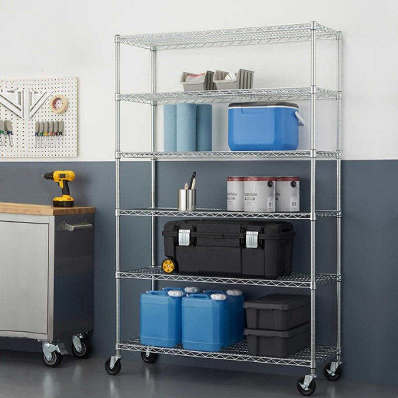 Estante De Alambre Trinity 1900509 6 Repisas Cromo