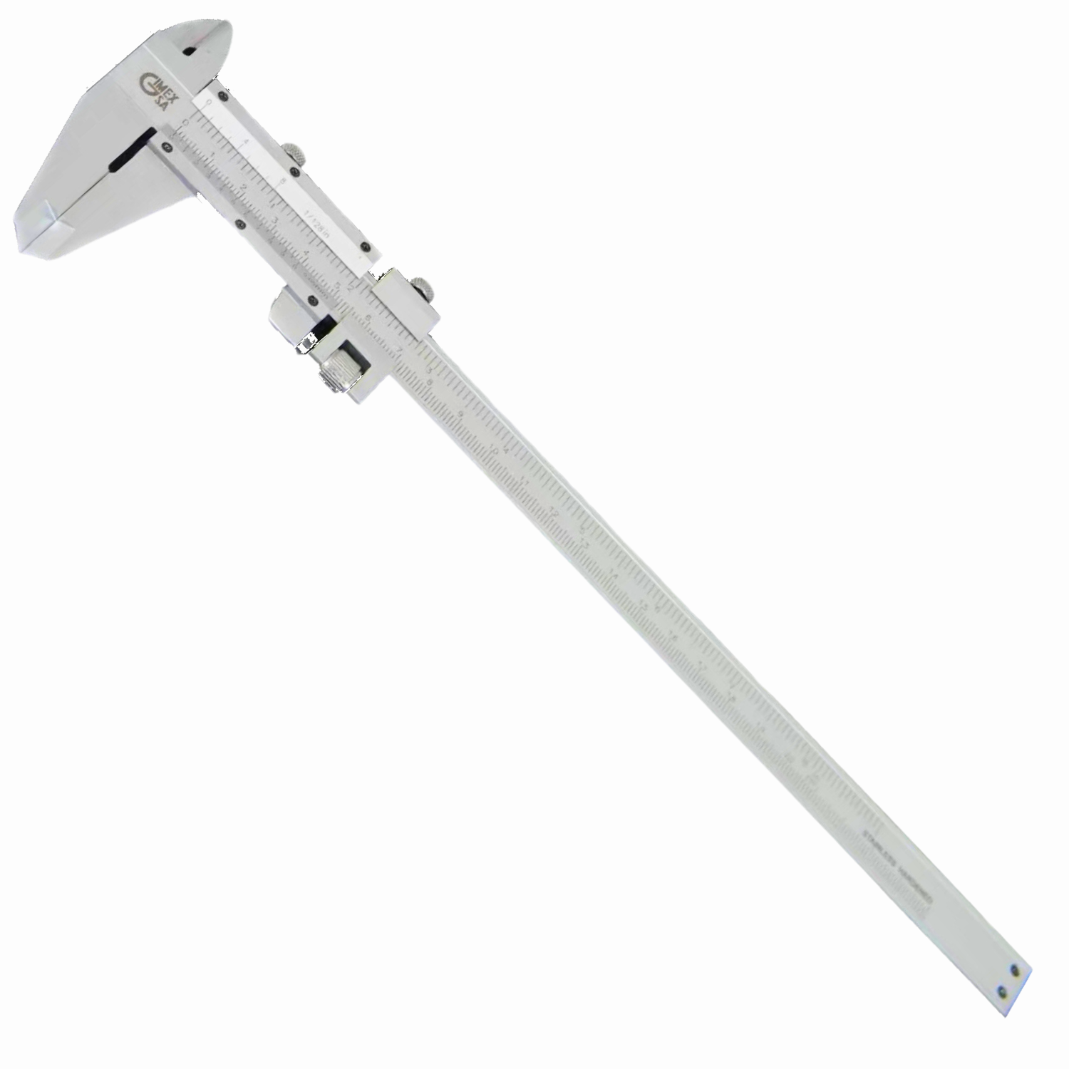 Calibrador Pie De Rey 24 Pulgadas 0.05mm Ajuste Fino Karlen-para medir diámetro Exterior, diámetro Interior y Profundidad, con micrómetro De Acero Inoxidable Escala Grabada en mm