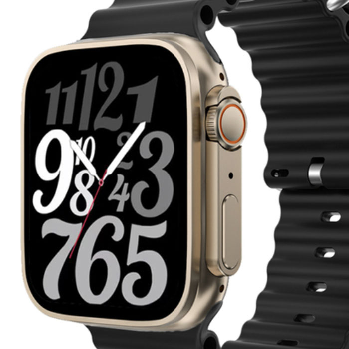 Combo Smartwatch I8 Ultra 2 correas + audifonos y carga inalámbrica Negro