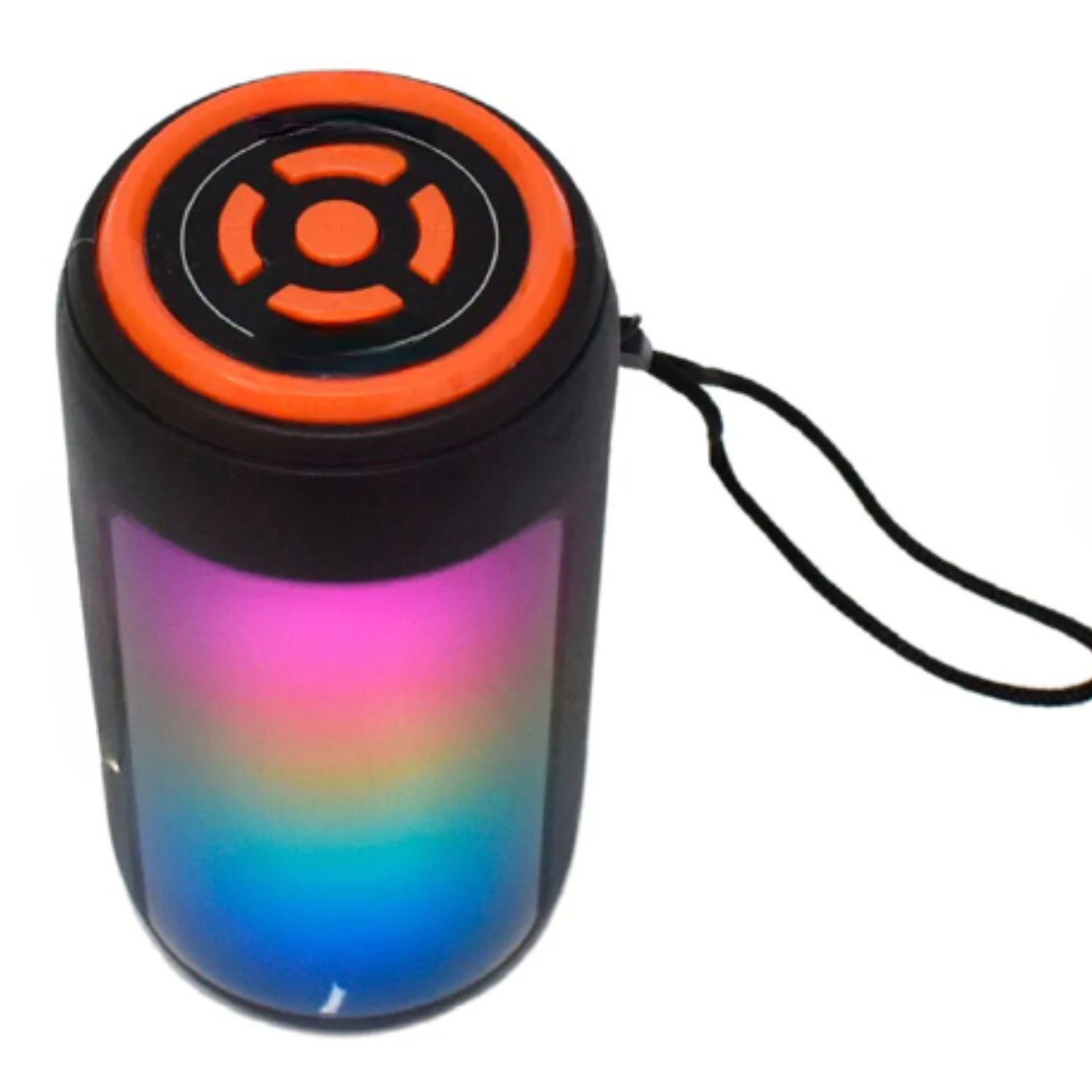 Bocina Bluetooth cilíndrica luz LED portátil 2 pulgadas