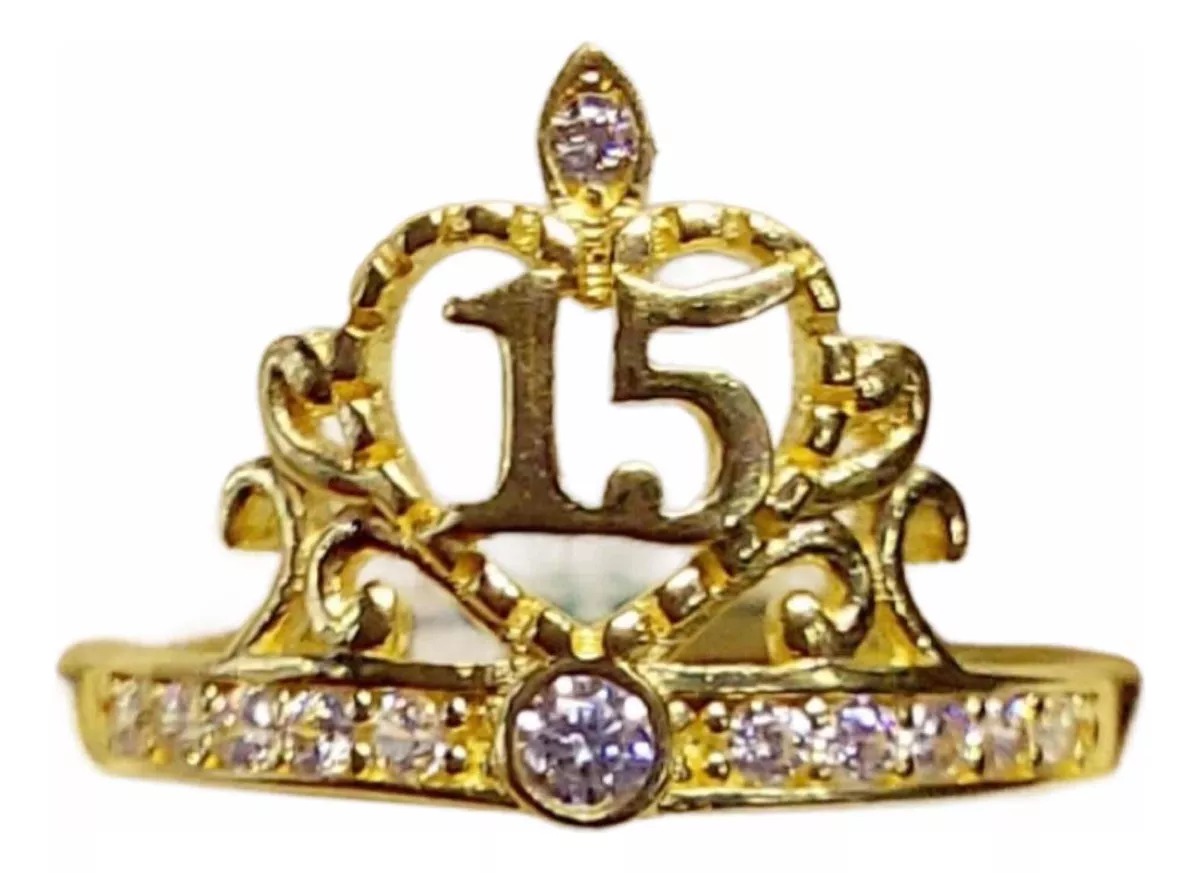 Anillo Mi Corona 15 Años Oro 10 K. + Obsequio