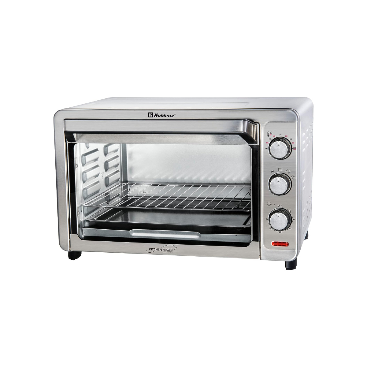 Horno Eléctrico de Convección Koblenz HKM-1500 S/ 3 Programas de Cocción que Permiten Asar, Gratinar, Dorar y Tostar