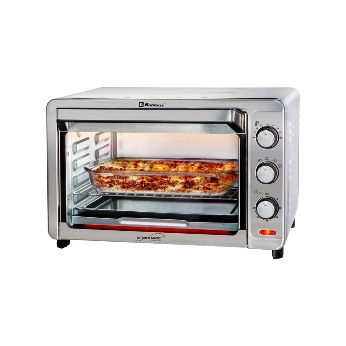 Horno Eléctrico de Convección Koblenz HKM-1500 S/ 3 Programas de Cocción que Permiten Asar, Gratinar, Dorar y Tostar