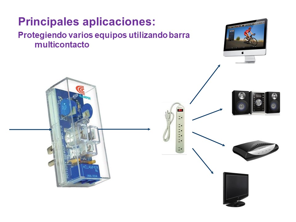 Protector Contra Rayos Eléctrico Telmex E-clamper Tel Lcd Clamper, , large