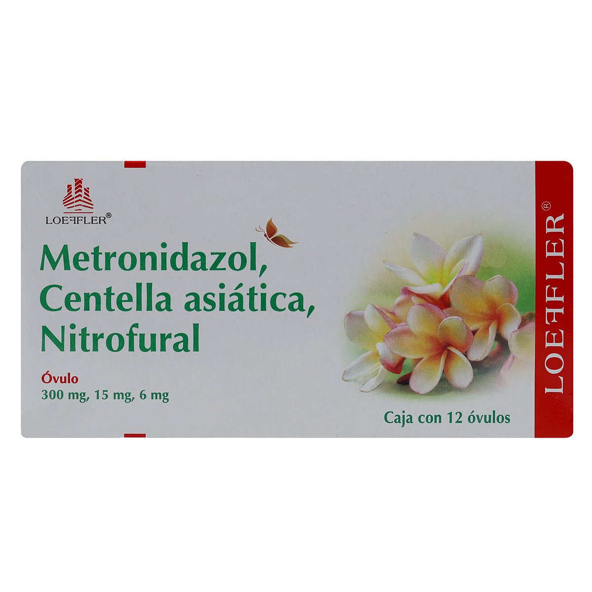 METRONIDAZOL, CENTELLA ASIÁTICA, NITROFURAL, 12 ÓVULOS