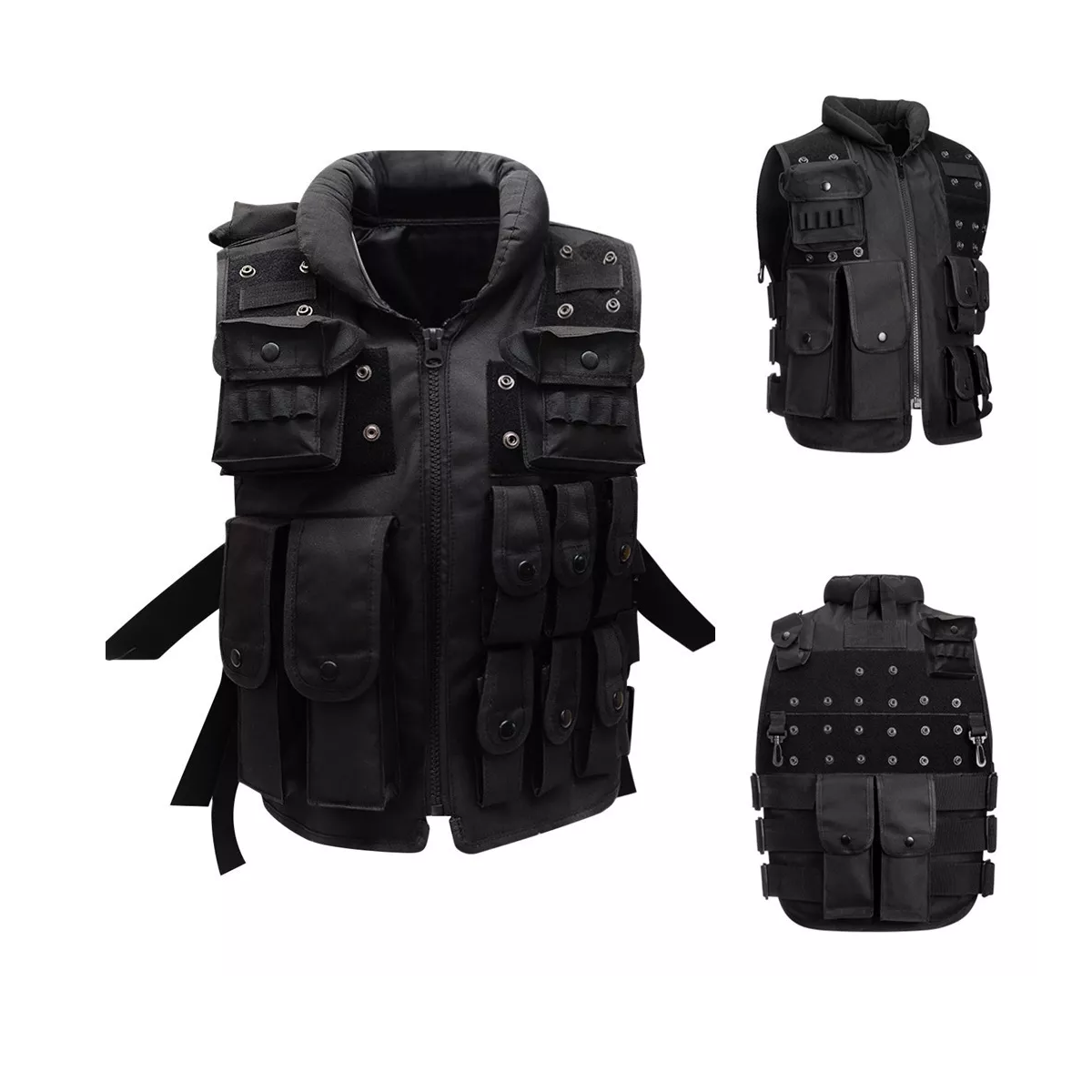 Chaleco Táctico Militar Bolsos Removibles Airsoft Paintball