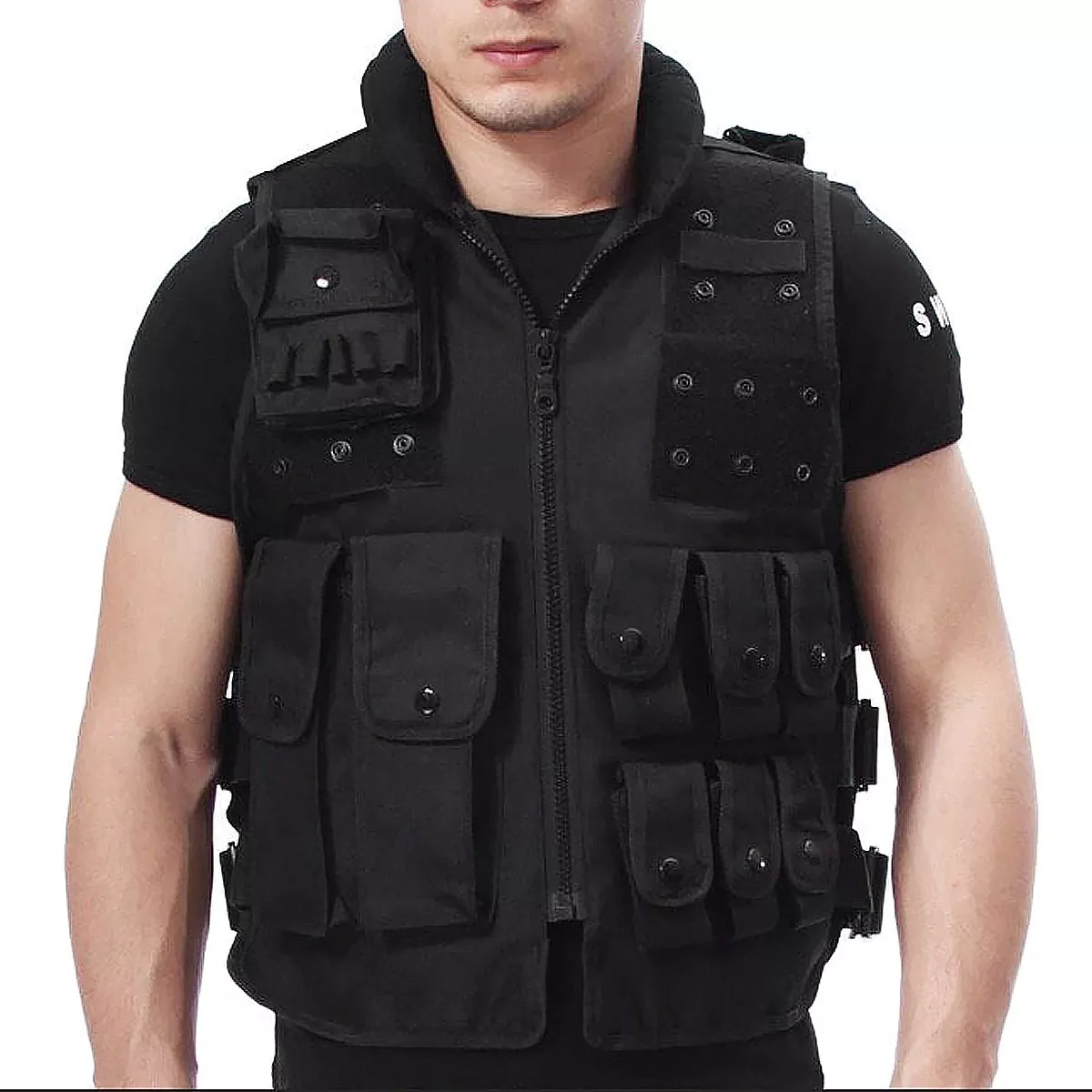 Chaleco Táctico Militar Bolsos Removibles Airsoft Paintball