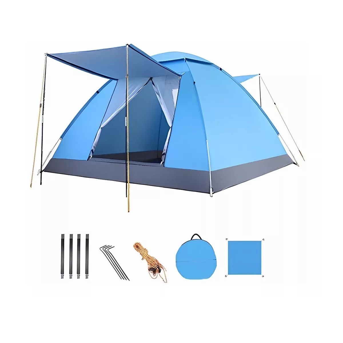 Tienda Casa Campaña Camping Acampar Para 4personas 210x200cm