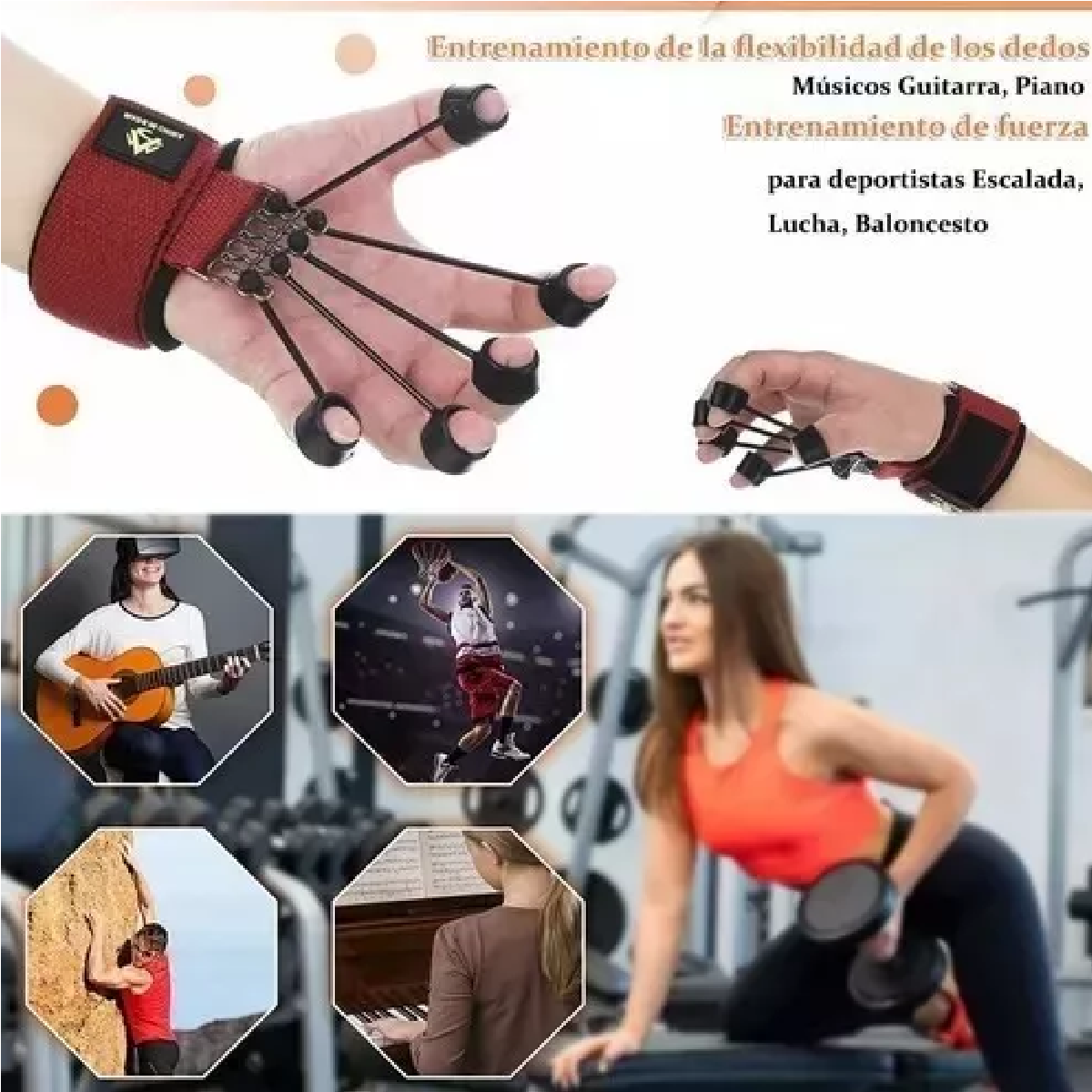 Ejercitador De Dedos Rehabilitación Entrenamiento 