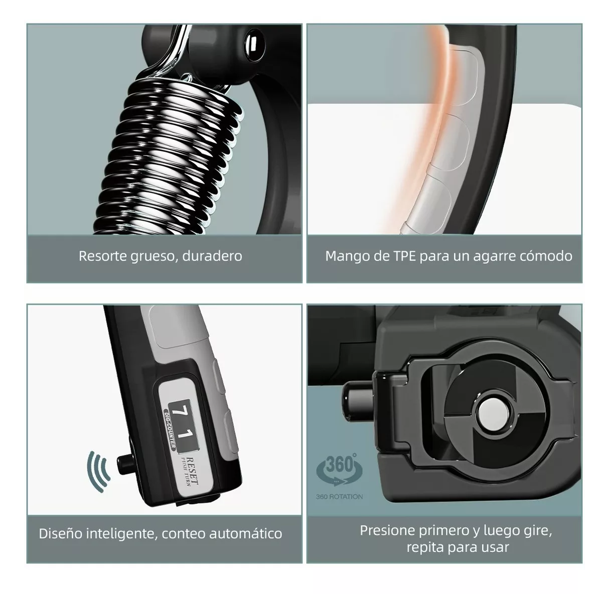 Hand Grip Ejercitador De Mano Ejercitador Antebrazo 5-60kg