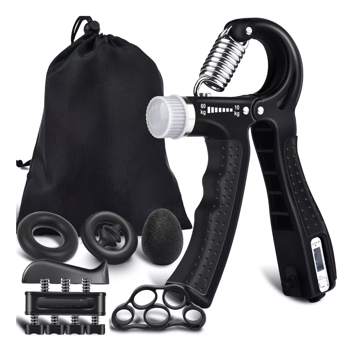 Kit Ejercitador De Dedo Fortalecedor Ajuste Resistencia 7en1 